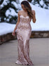 Mermaid Sweetheart Floor Length Pink Satin Prom Dress with Appliques LBQ3333